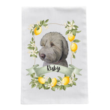 Load image into Gallery viewer, Personalized Doodle Tea Towel - Customized Golden or Labradoodle Kitchen Towel