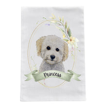 Load image into Gallery viewer, Personalized Doodle Tea Towel - Customized Golden or Labradoodle Kitchen Towel