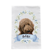 Load image into Gallery viewer, Personalized Doodle Tea Towel - Customized Golden or Labradoodle Kitchen Towel