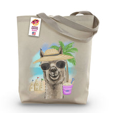 Load image into Gallery viewer, Beach Tote Bag, 'Shenanigan', Summer Alpaca Tote Bag