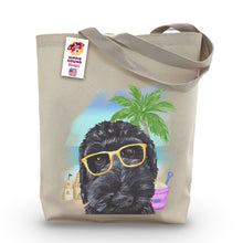 Load image into Gallery viewer, Beach Tote Bag, 'Labradoodle', Summer Dog Tote Bag