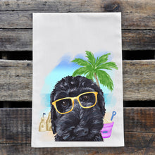 Load image into Gallery viewer, Beach Towel 'Labradoodle', Summer Dog Kitchen Decor
