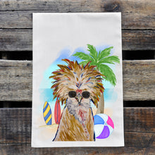 Load image into Gallery viewer, Beach Towel 'Lola', Summer Chicken Kitchen Decor