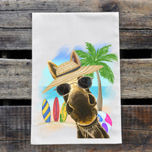 Load image into Gallery viewer, Beach Towel 'Snickers', Summer Donkey Kitchen Decor