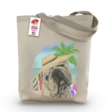 Load image into Gallery viewer, Beach Tote Bag, 'English Bull', Summer Dog Tote Bag