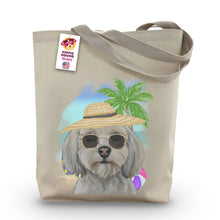 Load image into Gallery viewer, Beach Tote Bag, 'Havanese', Summer Dog Tote Bag