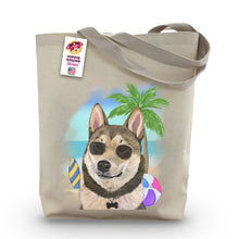 Load image into Gallery viewer, Beach Tote Bag, 'Malamute', Summer Dog Tote Bag