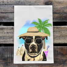 Load image into Gallery viewer, Beach Towel 'Pitt Bull', Summer Dog Kitchen Decor