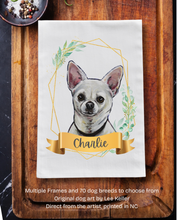 Load image into Gallery viewer, Personalized Dog Breed or Cat Tea Towel - Customized Dog Kitchen Towel