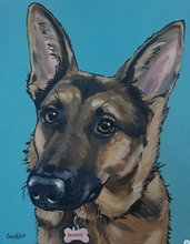 Load image into Gallery viewer, Custom Hand Painted Pet Portraits -Dog or Cat Painting on Canvas - EXPRESSIVE STYLE