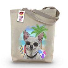Load image into Gallery viewer, Beach Tote Bag, 'Chihuahua', Summer Dog Tote Bag
