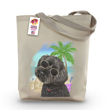 Load image into Gallery viewer, Beach Tote Bag, 'Yorkie Poo', Summer Dog Tote Bag