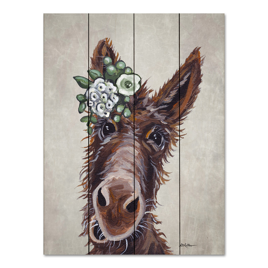 Pallet Wood Donkey Sign 'Flower Donkey', Farmhouse Donkey Decor, Wood Art