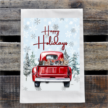 Load image into Gallery viewer, Christmas Cat Towel Holiday Cat Towel