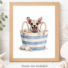 Load image into Gallery viewer, Chihuahua Art Print - Beach Dog Art Print