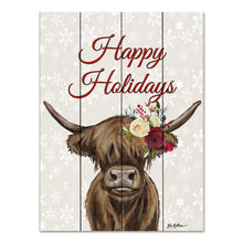 Load image into Gallery viewer, Christmas Pallet Wood Cow Sign ' Highland Cow', Farmhouse Highland Cow Decor, Wood Art