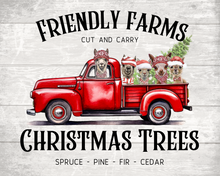 Load image into Gallery viewer, Christmas Alpaca Art, 'Red Farm Truck' Christmas Decor Alpaca Print