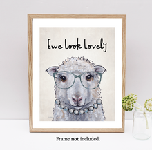 Load image into Gallery viewer, Sheep Art, 'Ewe Look Lovely' Sheep Print