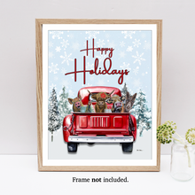Load image into Gallery viewer, Farm Animal Christmas Art Print, 'Farm Group'
