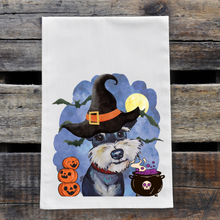 Load image into Gallery viewer, Dog Tea Towel &#39;Schnauzer&#39;, Halloween Decor
