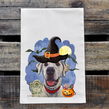 Load image into Gallery viewer, Dog Tea Towel 'Yellow Lab', Halloween Decor