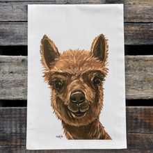 Load image into Gallery viewer, Alpaca Towel 'Fudge', Neutral Farmhouse Kitchen Decor