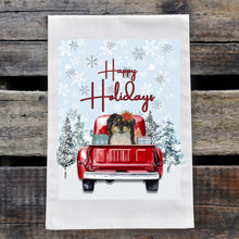 Load image into Gallery viewer, Christmas Dog Towel 'Border Collie', Holiday Dog Towel
