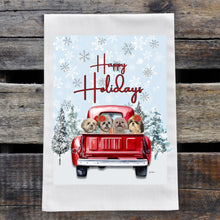 Load image into Gallery viewer, Christmas Dog Towel 'Shihtzu', Holiday Dog Towel