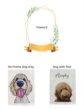 Load image into Gallery viewer, Personalized Doodle Tea Towel - Customized Golden or Labradoodle Kitchen Towel
