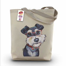 Load image into Gallery viewer, Dog Christmas Tote Bag, 'Schnauzer'
