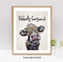 Load image into Gallery viewer, Cow Art, 'Udderly Gorgeous' Cow Print