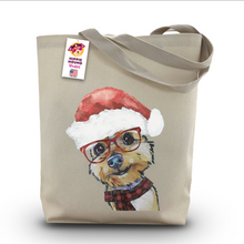 Load image into Gallery viewer, Dog Christmas Tote Bag, 'Yorkie'