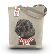 Load image into Gallery viewer, Dog Christmas Tote Bag, 'Yorkie Poo'