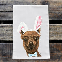 Load image into Gallery viewer, Easter Towel, Alpaca Towel 'Fudge', Spring Kitchen Decor