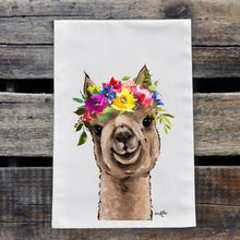 Load image into Gallery viewer, Alpaca Towel 'Shenanigan' Summer Flowers, Farmhouse Kitchen Decor