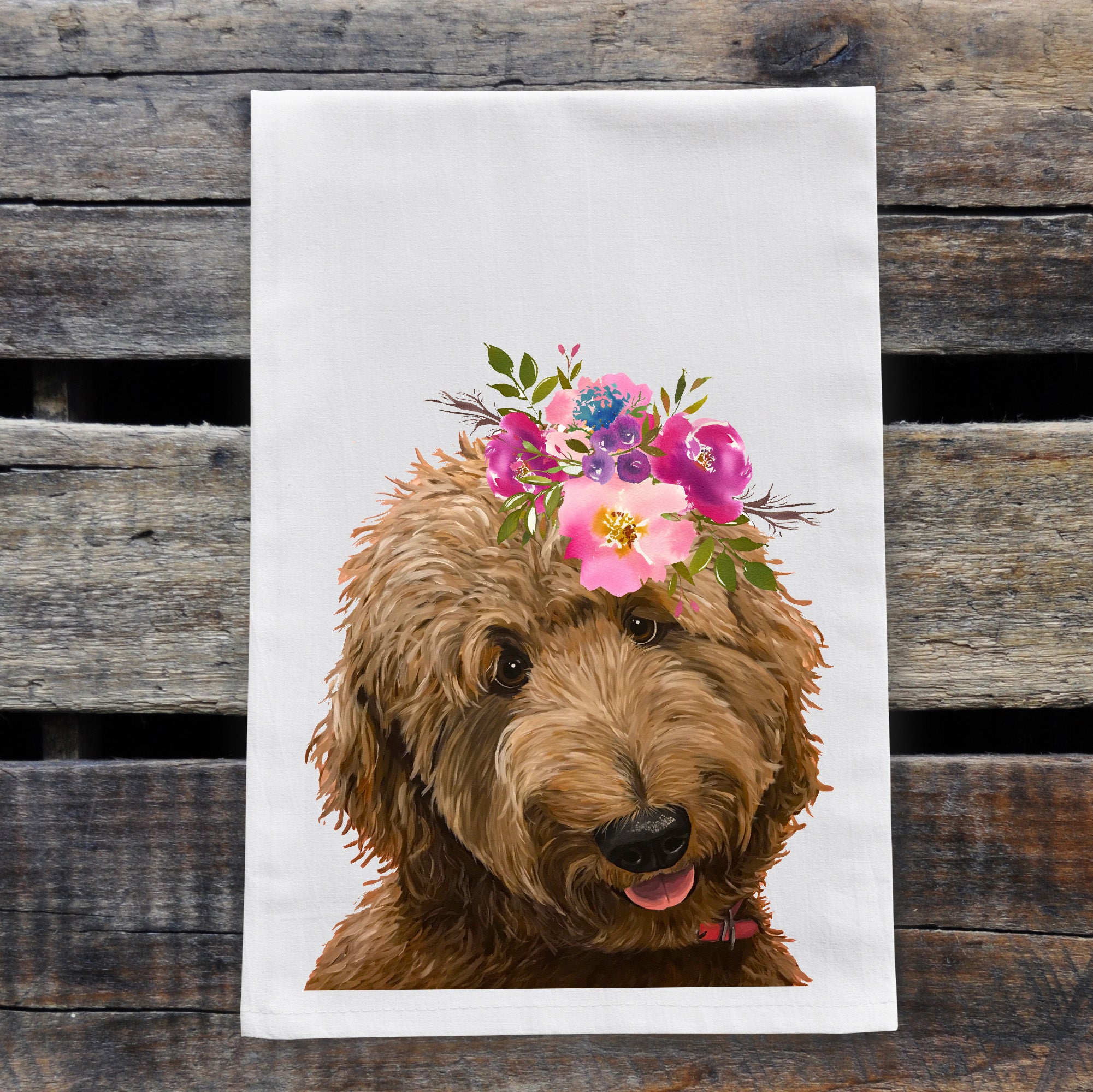 Spring Flowers Fox Towel, Farmhouse Kitchen Decor – Hippie Hound