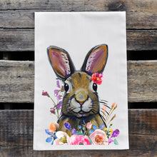 Load image into Gallery viewer, Easter Towel, Rabbit Towel, Spring Kitchen Decor
