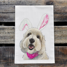 Load image into Gallery viewer, Easter Towel, Doodle Towel, Spring Kitchen Decor
