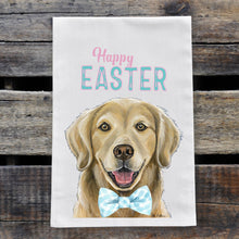 Load image into Gallery viewer, Easter Towel, Golden Retriever Towel, Spring Kitchen Decor
