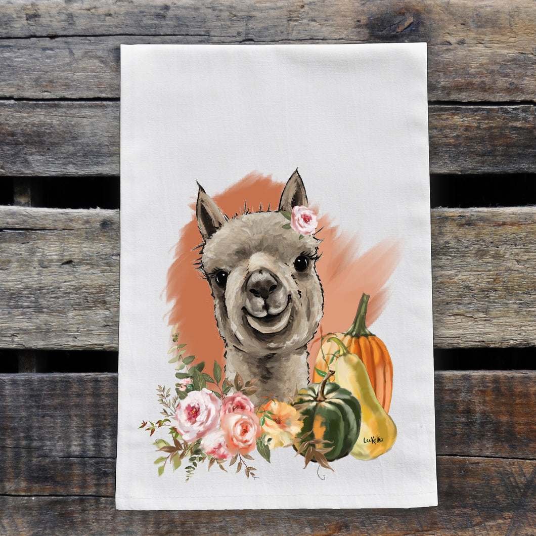 Alpaca Tea Towel 'Shenanigan', Alpaca Kitchen Towel, Fall/Thanksgiving Decor