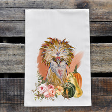 Load image into Gallery viewer, Chicken Tea Towel 'Lola', Chicken Kitchen Towel, Fall/Thanksgiving Decor