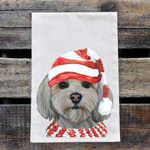 Load image into Gallery viewer, Christmas Dog Towel 'Havanese', Holiday Dog Towel