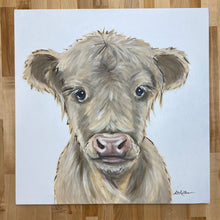 Load image into Gallery viewer, Original Painting of Highland Cow Calf "Copper"