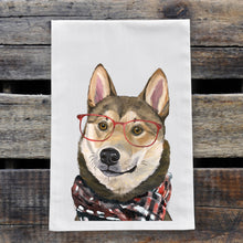 Load image into Gallery viewer, Christmas Dog Towel 'Malamute', Holiday Dog Towel