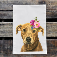 Load image into Gallery viewer, Pitt Mix Tea Towel, Bright Blooms Flower Crown, Spring Decor
