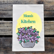 Load image into Gallery viewer, Mother's Day 'Mom's Kitchen' Tea Towel - Purple