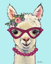 Load image into Gallery viewer, Alpaca Art, 'Fancy Sophie' Alpaca Print