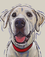 Load image into Gallery viewer, Dog Art, Yellow Lab Art Print