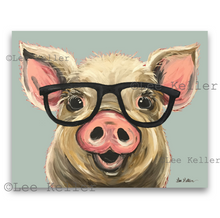 Load image into Gallery viewer, Pig Art, &#39;Posey&#39; Pig Print
