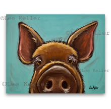 Load image into Gallery viewer, Pig Art Print, 'Elmer' Pig Fine Art Print